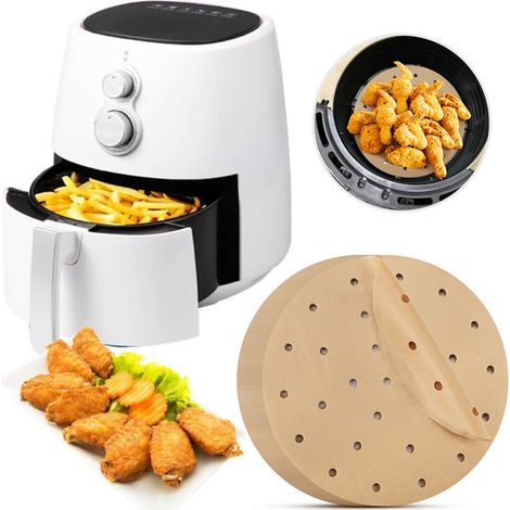 Papier filtre imperméable pour friteuse, papier sulfurisé rond perforé pour friteuse (1/5)