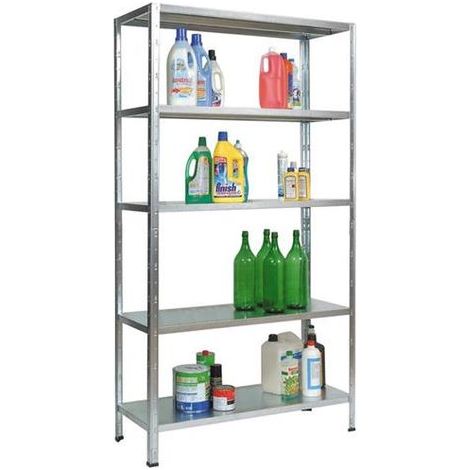 Prometal KIT SCAFFALI AD INCASTRO ZINCATO Aste spezzate cm. 100x40x186 h (1/4)