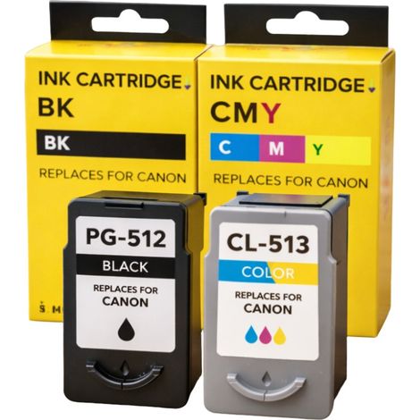 Cartouches Compatibles CANON PG-512 CL-513 Imprimantes Pixma iP 2700 et iP 2702 & Pixma MP 230 à MP 499 & Pixma MX 320 à MX 420 (1/2)