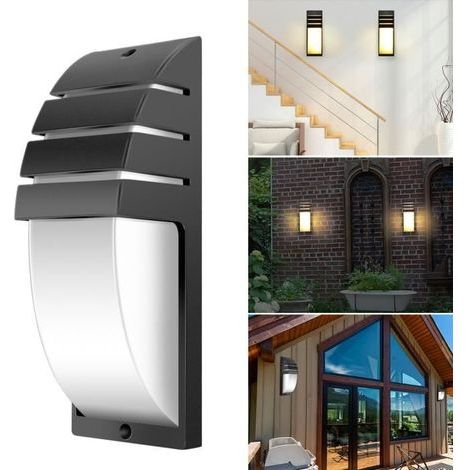 Waterproof 8W COB LED Wall Light for Outdoor - Black - Aluminum - Warm White 2900-3100K