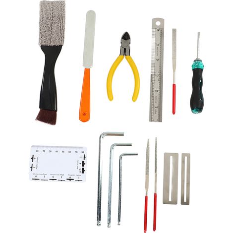 Kit de réparation pour guitare : lime à frettes, brosse de nettoyage, joint de protection et outils d'entretien (1/5)