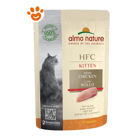 Almo Nature Gatto HFC Natural Gatto busta 55gr kitten Pollo