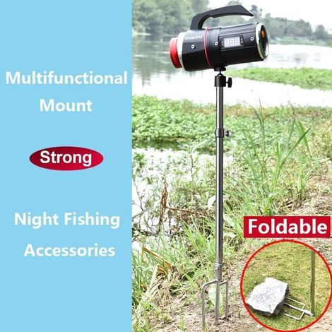 Soporte para cámara para caza, pesca nocturna, soporte de acero inoxidable grueso y plegable, ajustable 360°, conexión universal 1/4''-20 (6 mm) (1/2)