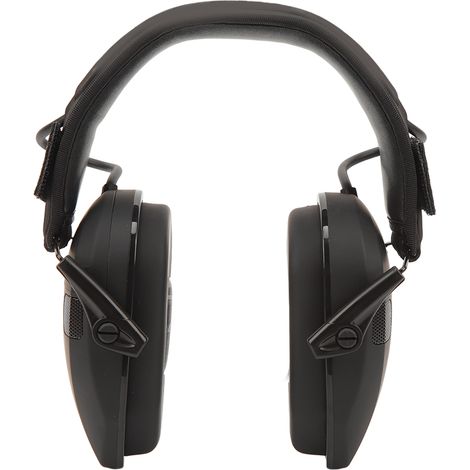 Casque antibruit à coques rembourrées, protection auditive pliable pour extérieur, noir, confortable et réutilisable (1/5)
