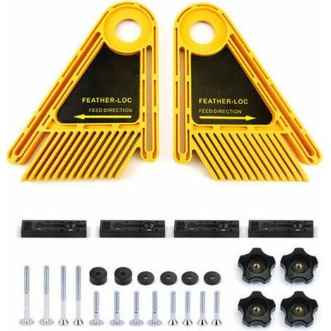 2x Featherboards Spring Loc Board pour scies à table et tables de toupie Outils de clôture Joints à onglet Jauge Fente Fenêtres et portes DIY (1/5)