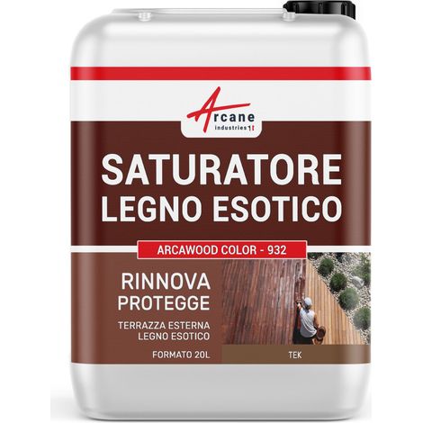 Saturatore per legno esotico, Saturatore per legno da esterno ARCAWOOD COLOR - 932 - 20 L (fino a 100 m²) Teak - ARCANE INDUSTRIES (1/5)