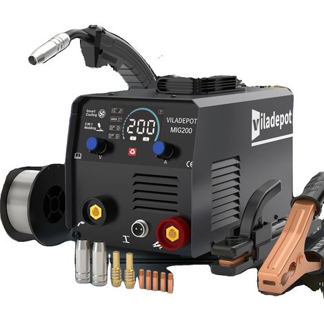 MIG-Schweißgerät, 200A, 220V, 15-200A Schweißstrom, automatische Drahtzufuhr, CE-zertifiziert (1/5)