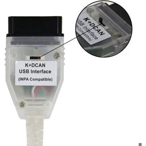 Ligne de diagnostic INPA pour châssis BMW BMW E K+DCAN FT232RL avec interrupteur (1/4)