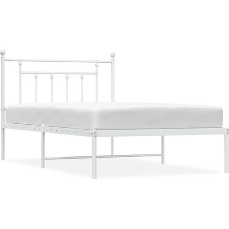Maison Exclusive - Giroletto con Testiera Metallo Bianco 100x200 cm
