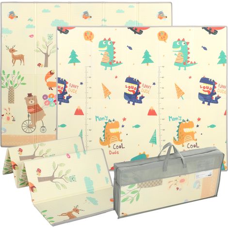AIYAPLAY Foldable Reversible Baby Play Mat 180 x 150 cm, Animals & Forest (1/5)