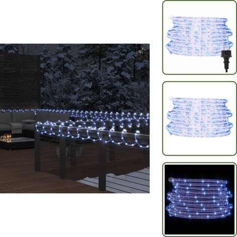The Living Store Cordon lumineux avec 1200 LED Blanc froid 50 m PVC - Décorations de Noël (1/5)