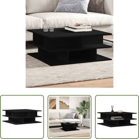 Holzwerkstoff -  Couchtisch Schwarz 70x70x29 cm Holzwerkstoff (1/5)