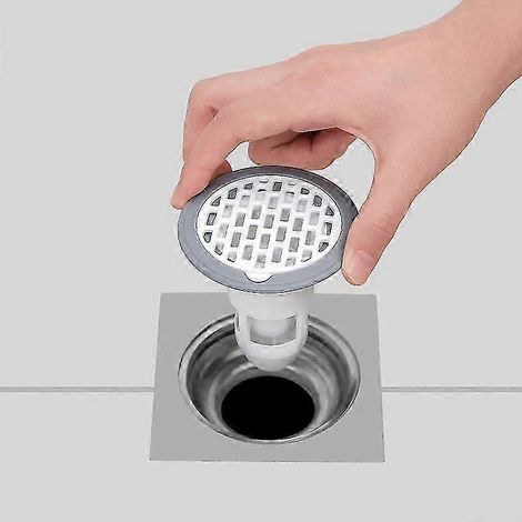 Clapet anti-retour pour lavabo de douche, à canal central, anti-odeurs, joint d'étanchéité pour siphon de sol, diamètre : 7,5 cm (4 pièces) (1/4)