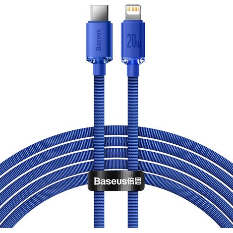 Baseus Crystal Shine USB-C auf Lightning-Kabel, 20 W, PD, 2 m (blau) (1/5)