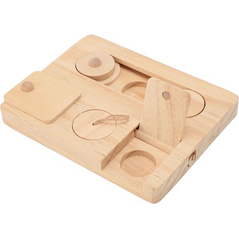 Jouets de recherche de nourriture en bois pour petits animaux (lapins, chinchillas, gerbilles) - Cachette interactive avec friandises (1/5)