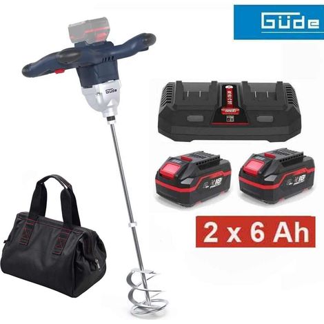Güde Profi Rührwerk RW 18-602-30 mit 2 x Akku 6.0 Ah, Doppel Ladegerät, Tasche (1/5)