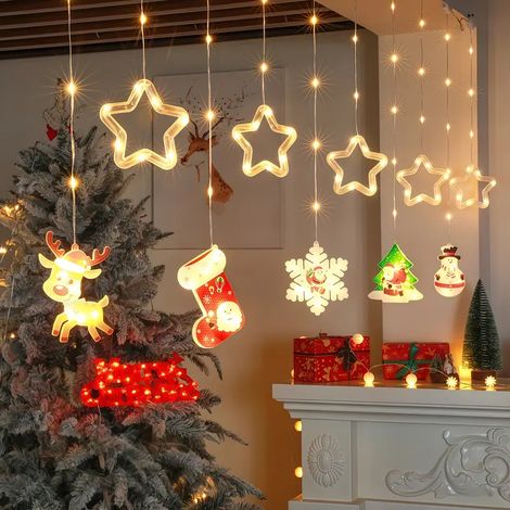LED-Weihnachtslichterkette mit 8 Modi – multifunktionale USB-Lichterkette – Weihnachtsdekoration, Geschenkidee, Partydekoration (mit Fernbedienung)