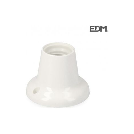 Portalámparas EDM Zócalo Recto E27 (Retractilado)
