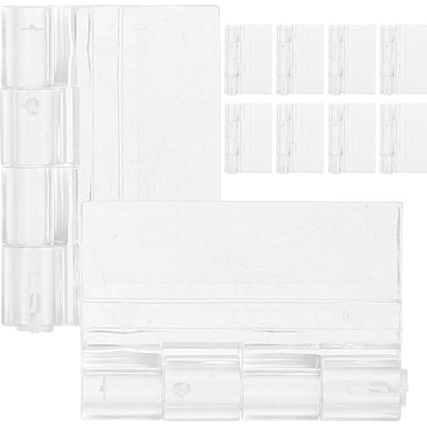 charnières en acrylique lot de 10 30 x 34 mm pour vitrines