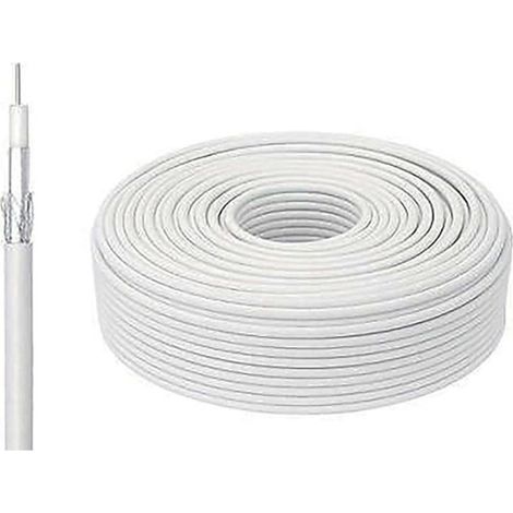 Câble D'extension Coaxial De 15 Mètres Pour Antenne Tv Numérique Terrestre 75 Ohm (1/2)