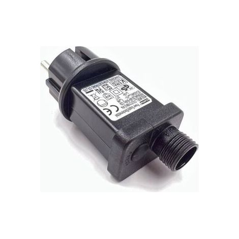 LUCCIKA Transformateur d'alimentation pour lumie'res LED et de'corations de Noel 31V IP44 avec prise Schuko 9W avec me'moire et 8 jeux de lumie're diffe'rents
