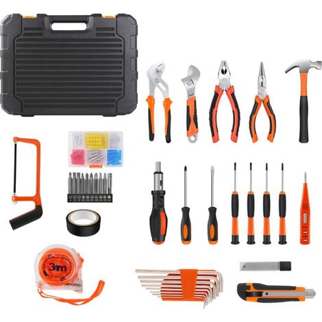 Set di attrezzi 102 pz, Cassetta degli attrezzi, Kit Cassa degli attrezzi DAYPLUS, Valigia degli attrezzi, Borsa degli attrezzi