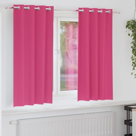 Verdunkelungs-Vorhänge mit Ringen 2 pcs Helles Pink