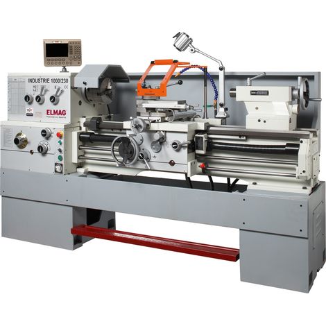 ELMAG Universal-Drehmaschine INDUSTRIE 1500/230 K, inkl. RÖHM-Drehfutter inkl. 3-Achs-Positionsanzeige inkl. Schnellwechsel-Stahlhalter Set, System