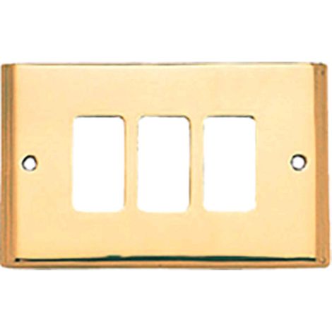 PLACCA COPRIFRUTTI COTTALI - OTTONE POSTI 3 MM 125X74 MAGIC/VENUS - 2 pezzi (1/3)