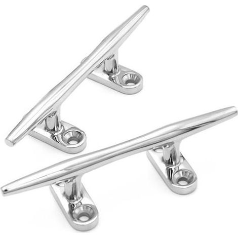 2 Pièces Corde Lourde Taquet Bateau Marin Base Ouverte Taquet d'amarrage Acier Inoxydable Kayak Taquet pour Bateaux de Quai SUS316 (1/5)