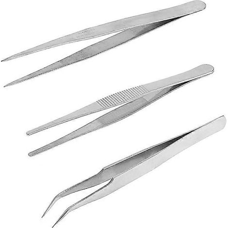 Ensemble de 3 outils de montage de précision Rep, pinces électroniques en acier inoxydable (1/3)