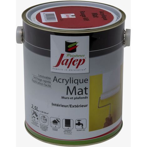 Pintura acrílica mate roja brillante Jafep 2,5 L (1/5)
