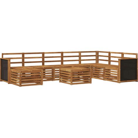 Set di divani da esterno 7 pcs Naturale vidaXL (1/5)