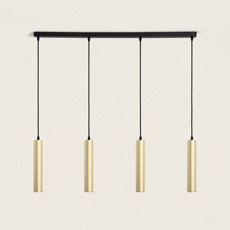 Suspension Aluminium Aritz 4 Spots Doré (1/5)