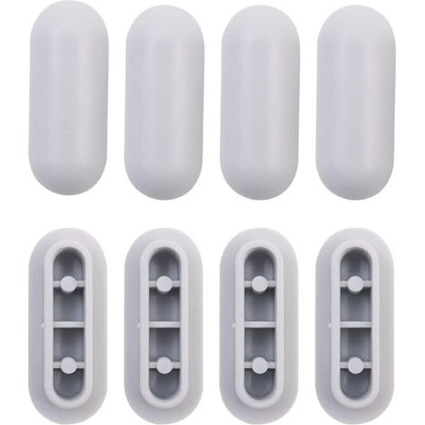 4 Pièces Tampon Universel pour Siège de Toilette Universel Chocs Kit de Tampon Abattant WC Plastique Toilette Pare-chocs Remplacement (1/3)