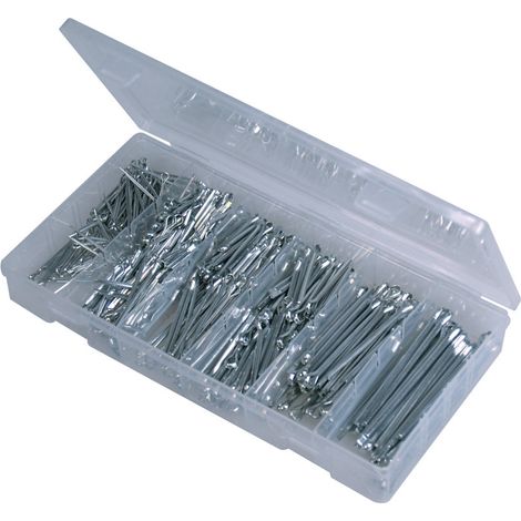 Coffret 555 goupilles cylindriques fendues, longueurs de 25 à 64 mm - AUTOBEST