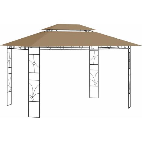 Belvédère 4x3x2,7 m Taupe 160 g/m² (1/5)