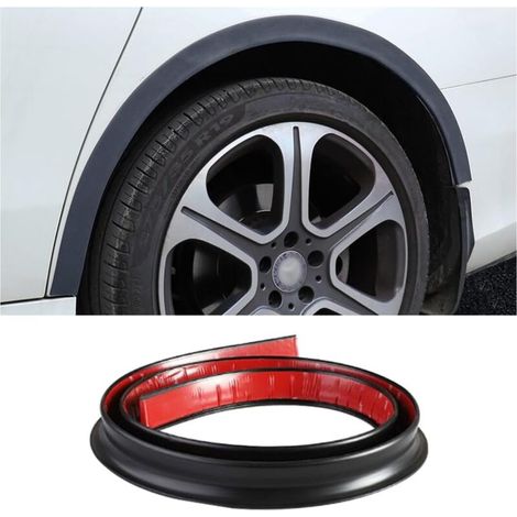 Autocollant Passage Roue, Protection Sourcil Roue Voiture, Sourcil Roue Anti-Collision, Garniture Bord Évasée Pour Garde-Boue Voiture, Protection De Passage Forme L Voiture(Noir) (1/5)