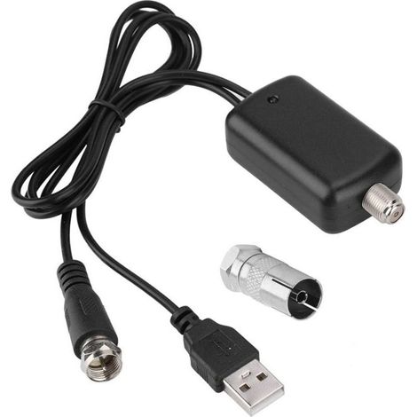 Amplificatore per antenna TV Bardusch, amplificatore di segnale per interni a 12 Volt per telecamera/auto, amplificatore di segnale per antenna TV digitale terrestre 4K a 25 dB per interni a 12 Volt. (1/3)