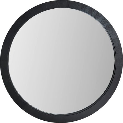 Miroir minimaliste en bois de frêne noir style contemporain - Noir bois de frêne foncé (1/4)