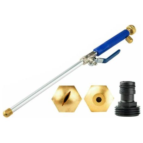 Jet Lance de voiture, Buse à Eau haute pression, Pistolet Nettoyeur haute pression universelle avec Buse Réglable, Outil Nettoyage d'Arroseur Buse Pulvérisation pour Jardin Voiture (Bleu)