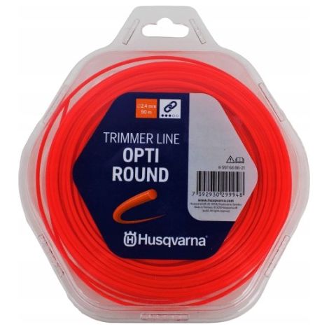 Cordon pour débroussailleuses et coupe-herbes Husqvarna OPTI ROUND 2,4mmx90m ORIGINAL (1/3)