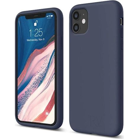 Custodia protettiva in silicone Rvelon per iPhone 11 - Blu (1/2)