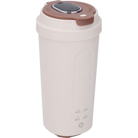 Bouilloire électrique portable en acier inoxydable 500 ml 300 W, mini bouteille isotherme pour voyage, idéale pour le thé, le café et le lait. (1/5)