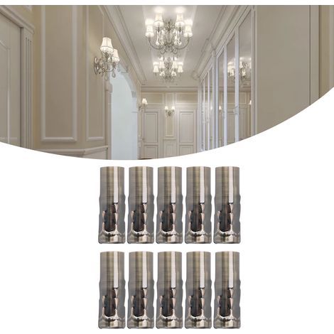 10 Pièces Tube Métallique E14 pour Douille Bougie, Support Lampe, Accessoires Éclairage Bronze 25x80mm (1/5)