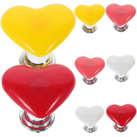 Bouton de réservoir de toilette en forme de cœur et ensemble de poignées de toilette roses en 8 pièces, résistant. (1/5)