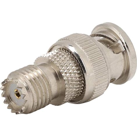 BNC Mini UHF to JK Adapter, Brass Plated Connector for Radio Antenna, WiFi Coaxial Cable, 2 Pieces (1/5)