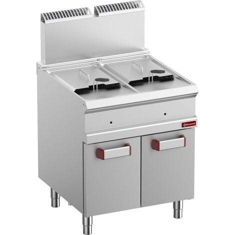 Friteuse gaz 2 x 14 litres sur armoire - Diamond