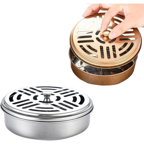 porta incenso a spirale antizanzare, porta incenso classico in metallo, supporto per incenso, adatto per uso domestico (1/4)