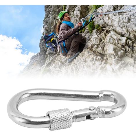 Zwei Karabiner aus Edelstahl 316, federbelastete Haken, Sicherheitsclips für Takelage, Schnellverschlüsse für Hundeleinen, nautisches Zubehör, 8 x 80 mm (1/5)